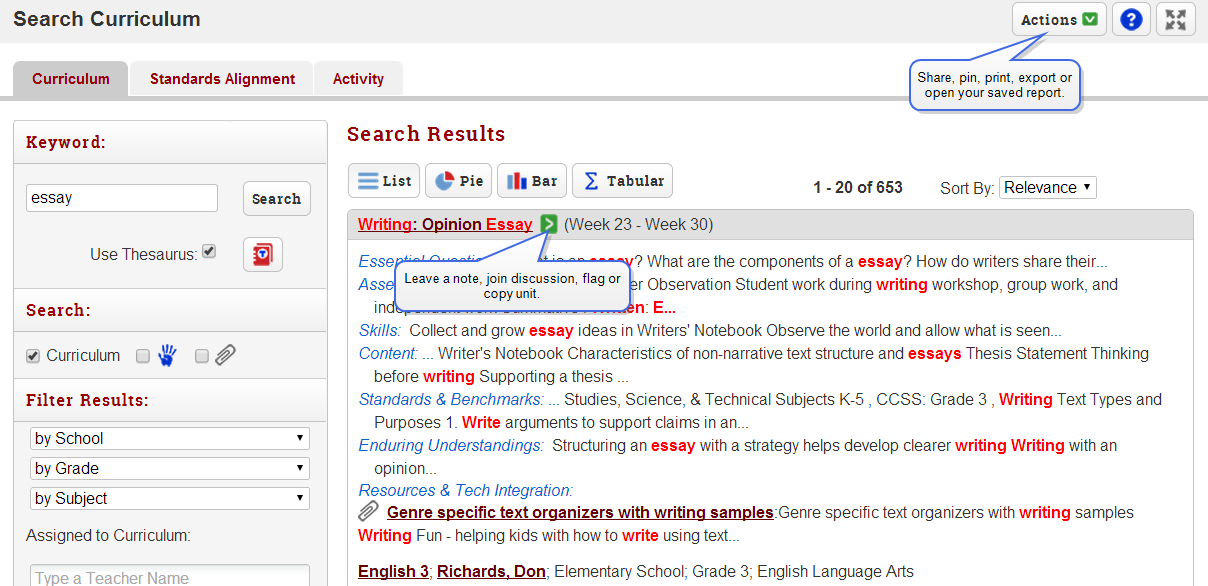 Search Standards Alignment – Atlas